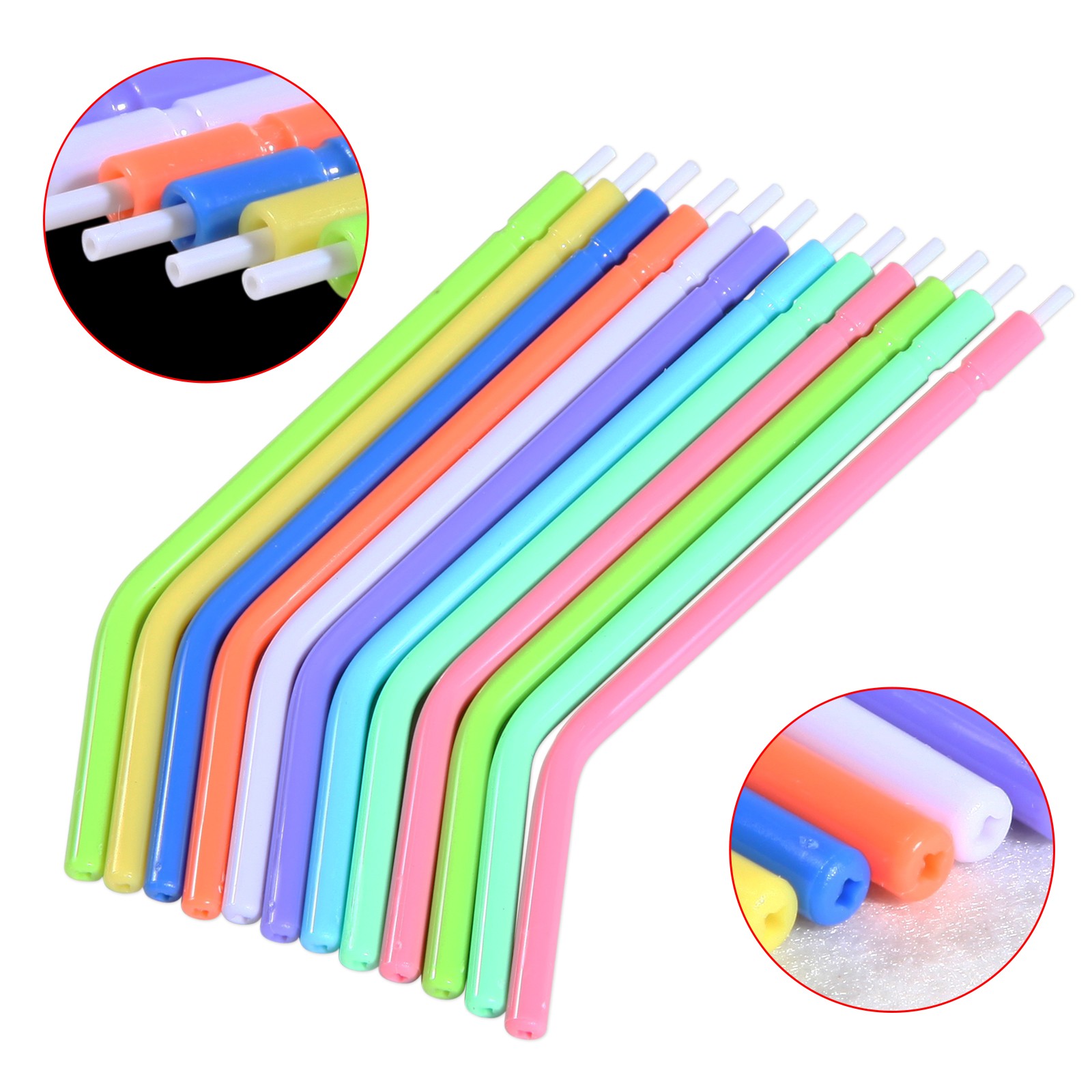 5 Packs Dental Fiber Post Resin Screw Thread Quartz Drills Yellow/Red Yabangbang