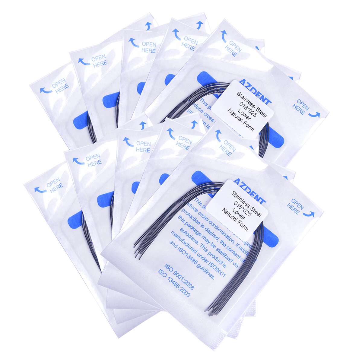 10pcs/pack AZDENT Dental Orthodontic Stainless steel Arch Wire (rectangular)