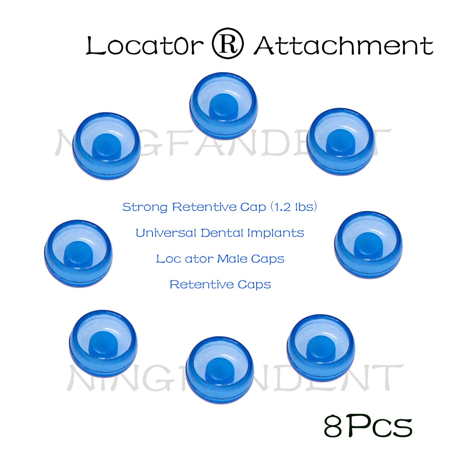 8Pcs US Dental Overdenture Male Cap ZEST Locator Syste Implant Retention Inserts