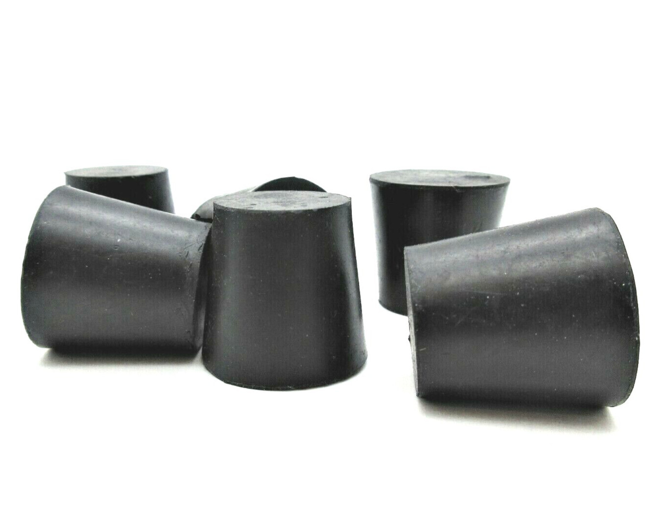 3/4″ id Solid Black Rubber Stoppers 3/4″ Tapered Plug Various Package Sizes