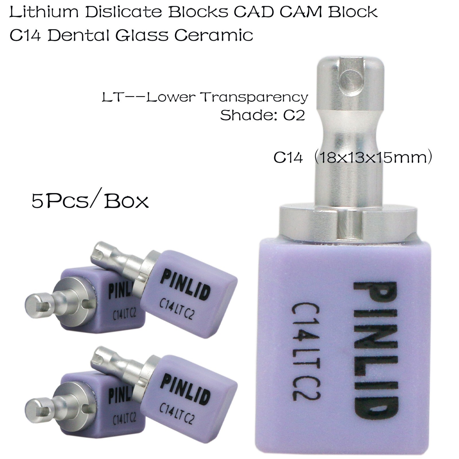 C14 Glass Ceramic Blocks Dental LT Lithium Disilicate E.Max CAD/CAM Cerec Blocks