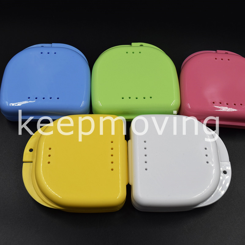 Dental Orthodontic Retainer Denture Storage Box Case Mouthguard Container Colors