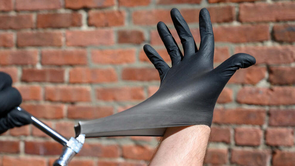 100 Disposable Nitrile Gloves 6 mil Heavy Duty Gloves Cooking Latex Powder Free