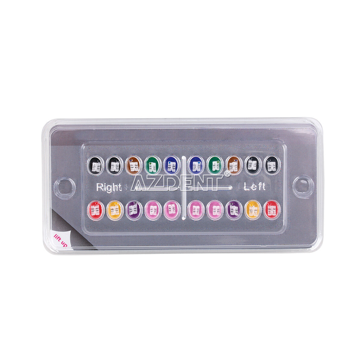 Dental Orthodontic Sapphire Brackets Ceramic Braces Roth/MBT 018/022 Hooks 345
