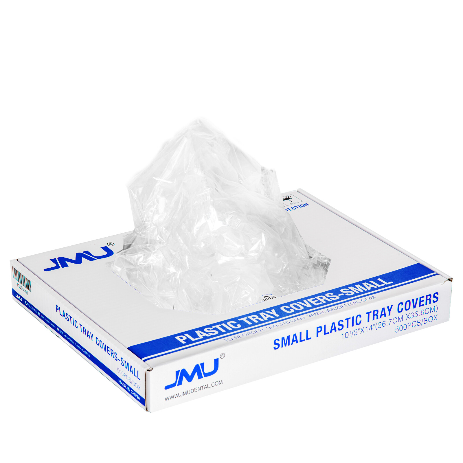 500/Box Dental Tray Sleeve Cover Standard Size B Clear Plastic 10.5 ” x 14 “