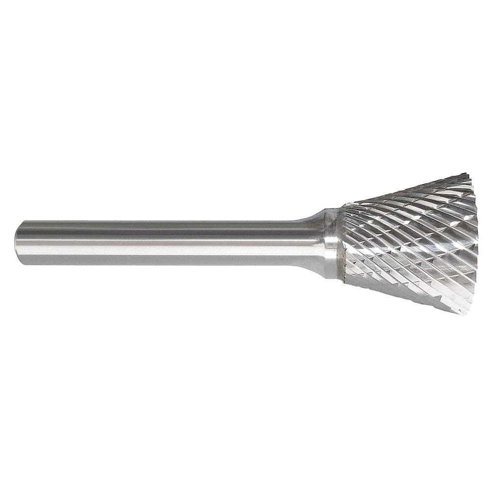 GRAINGER APPROVED Inverted Cone Bur,1/2″,”Carbide 22YD09