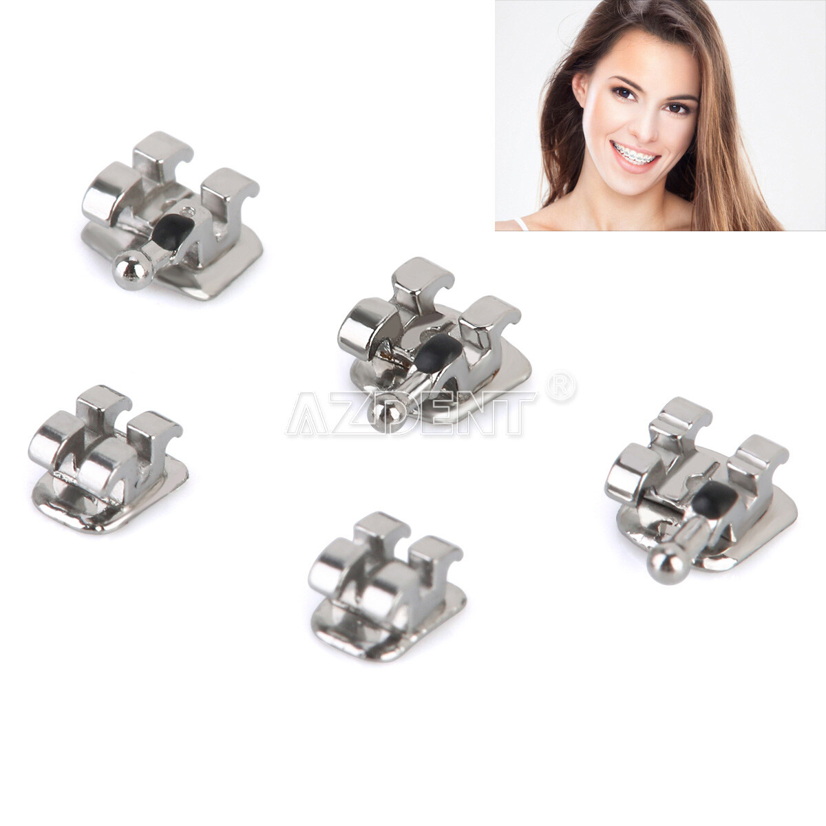 Dental Orthodontic Brackets Braces MIM Monoblock Mini Roth MBT 018 022 Hook 345