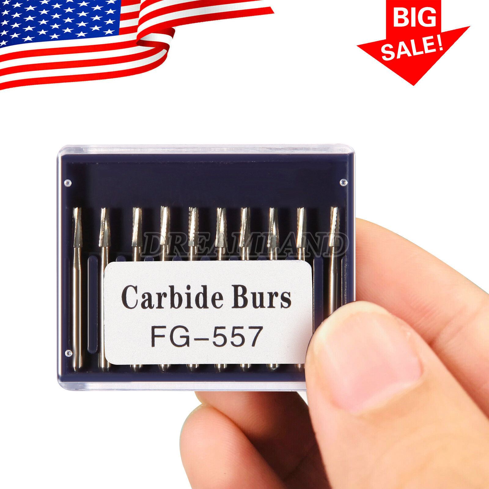 USA Dental Carbide Burs FG Round 19mm/Surgical Burs 25mm 40 Types For High Speed