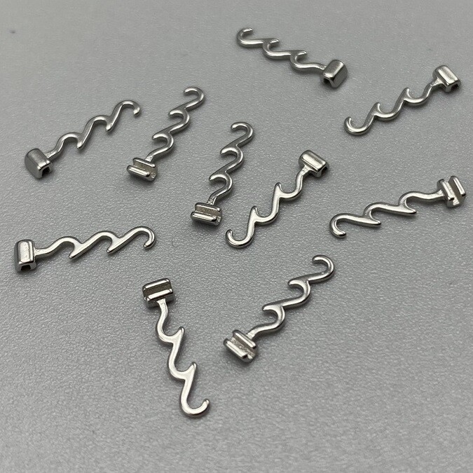 10Pcs/Bag Dental Orthodontic Crimpable Hook Multi-function Long Left/Right S.S