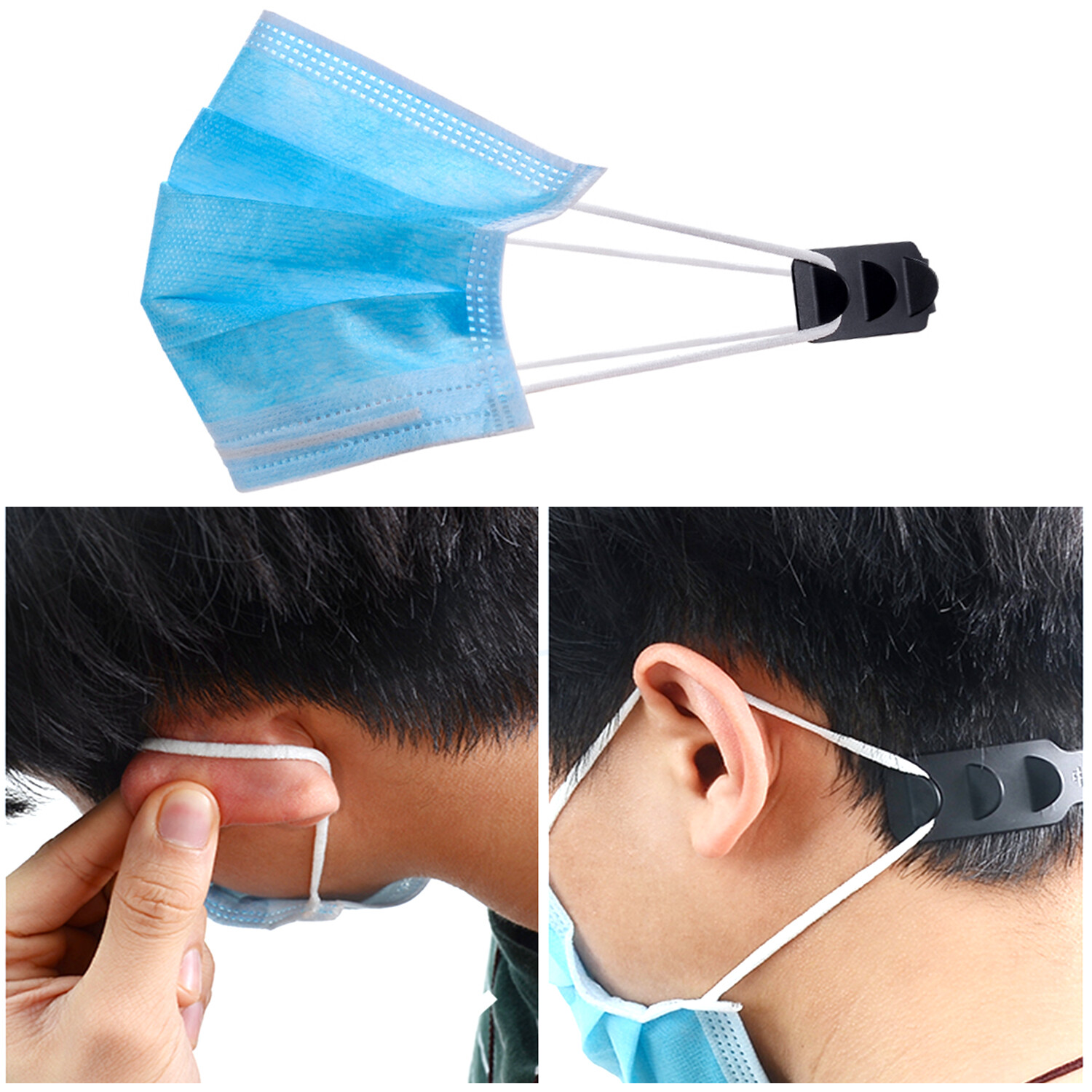 10 PCS Face Mask Ear Hook Adjustable Ear Strap Extension Mask Fixing Buckle US