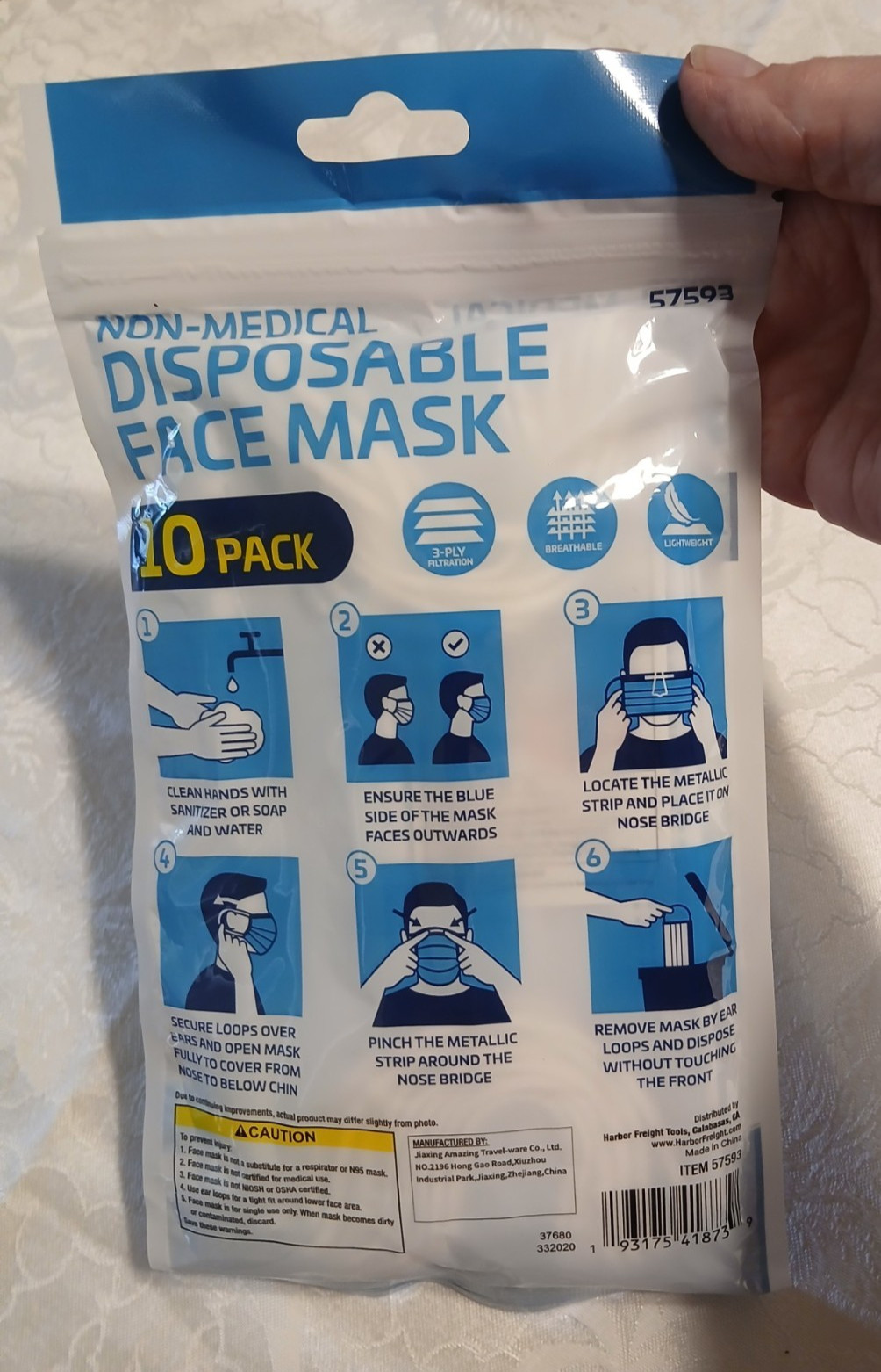 Great Health Disposable Facemask with ear loops 10 count