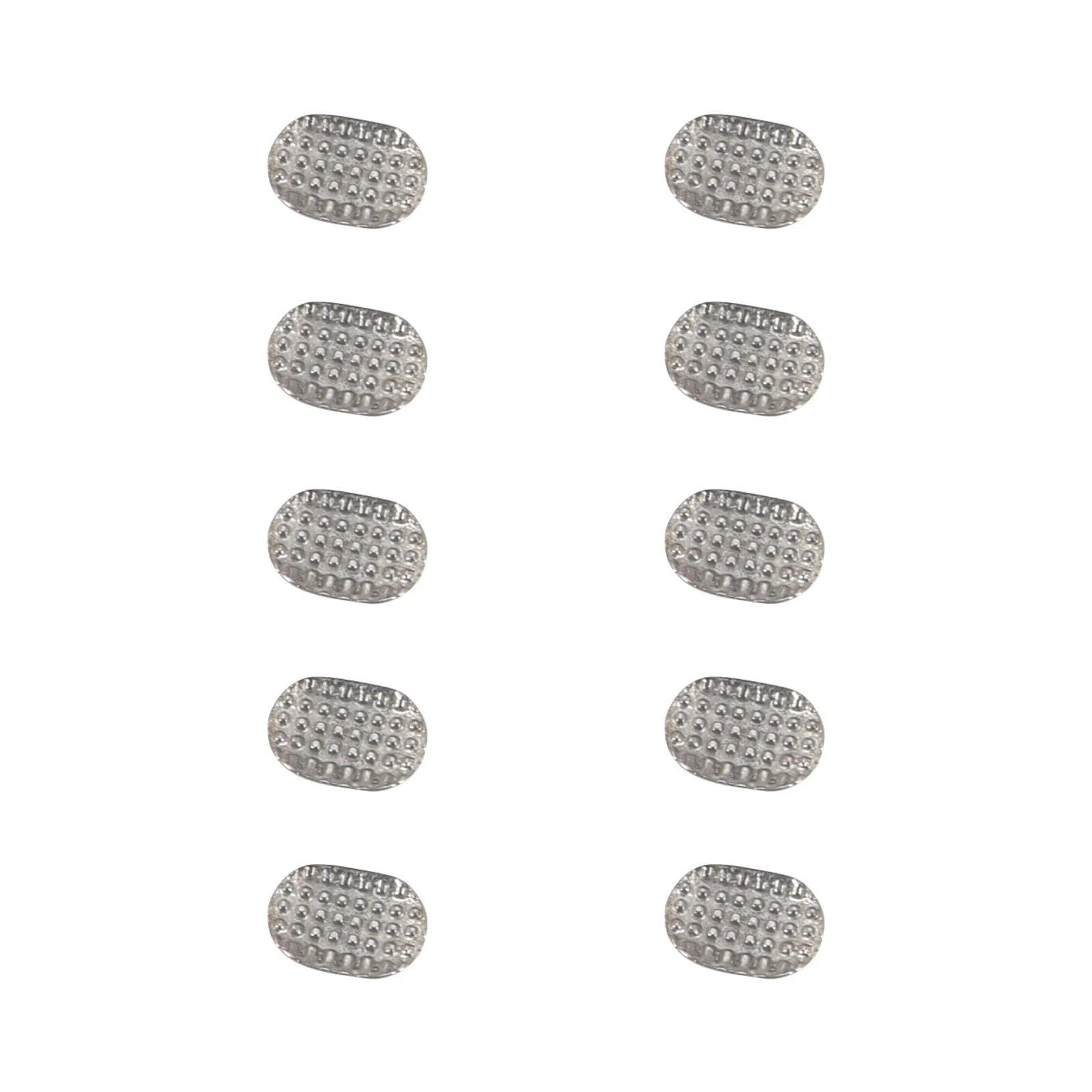 10Pcs/Pack Dental Orthodontic Lingual Buttons Bondable Elliptical Mesh Base