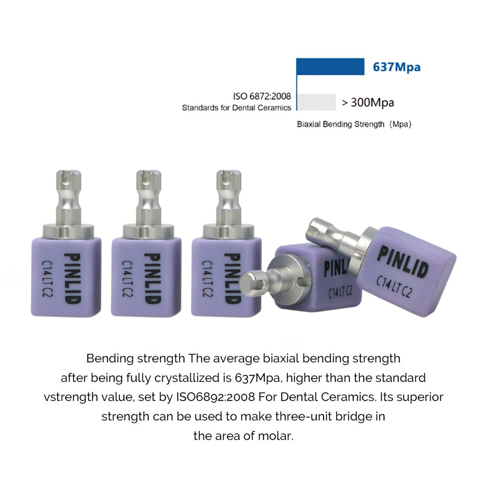 US LT C14 Dental Lithium Disilicate Blocks Glass Ceramic Emax for CEREC CAD/CAM