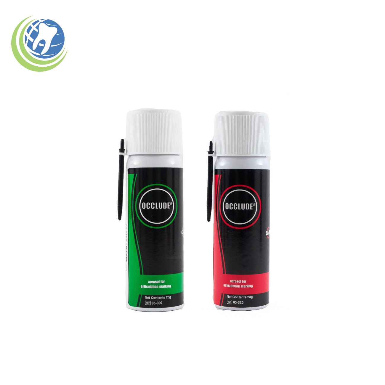 2X OCCLUDE PASCAL DENTAL ARTICULATING AEROSOL INDICATOR POWDER – GREEN 7 RED 23g