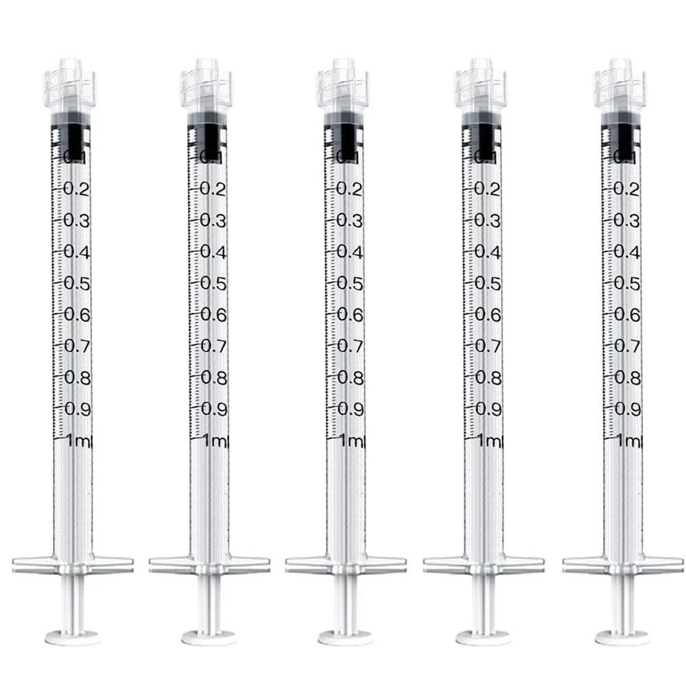 20 Pack 1mL Luer Lock Syringes without Needle, 1 ml cc Disposable Syringe