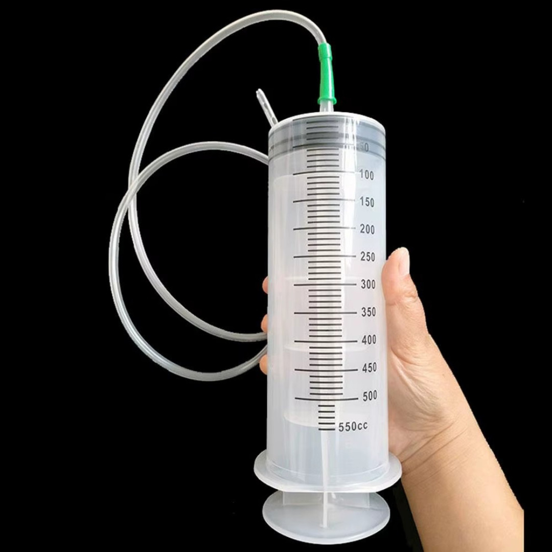 100ml/550ml Large Capacity Syringe Reusable Pump Measuring With 1m Tube Feeding