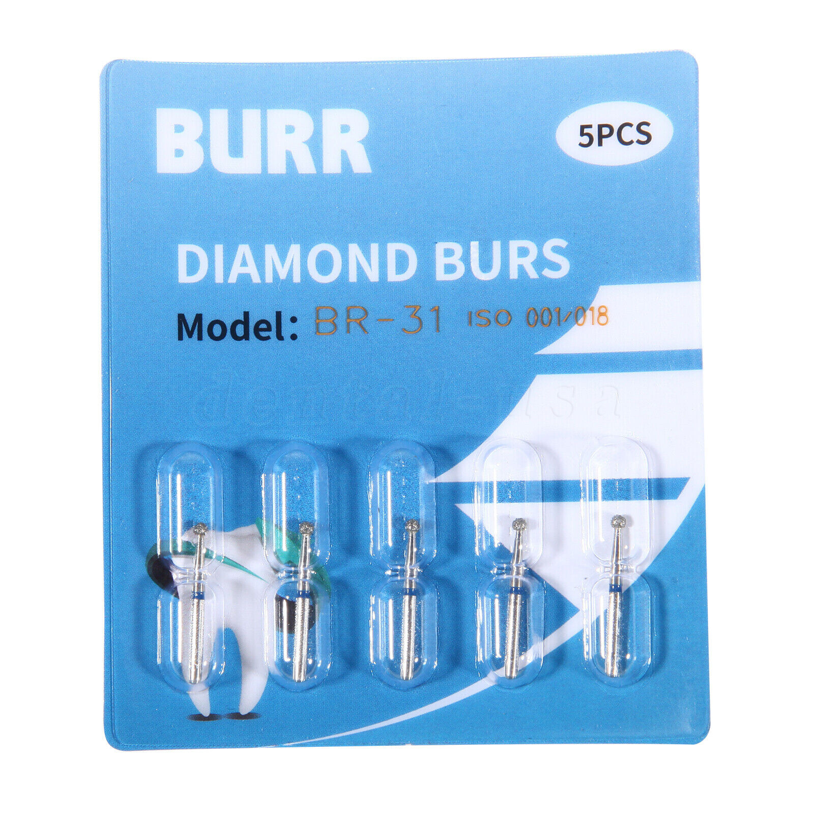 5Pcs/1Pack SANDENT Dental Burs Diamond Burs for High Speed Handpiece FG Burs