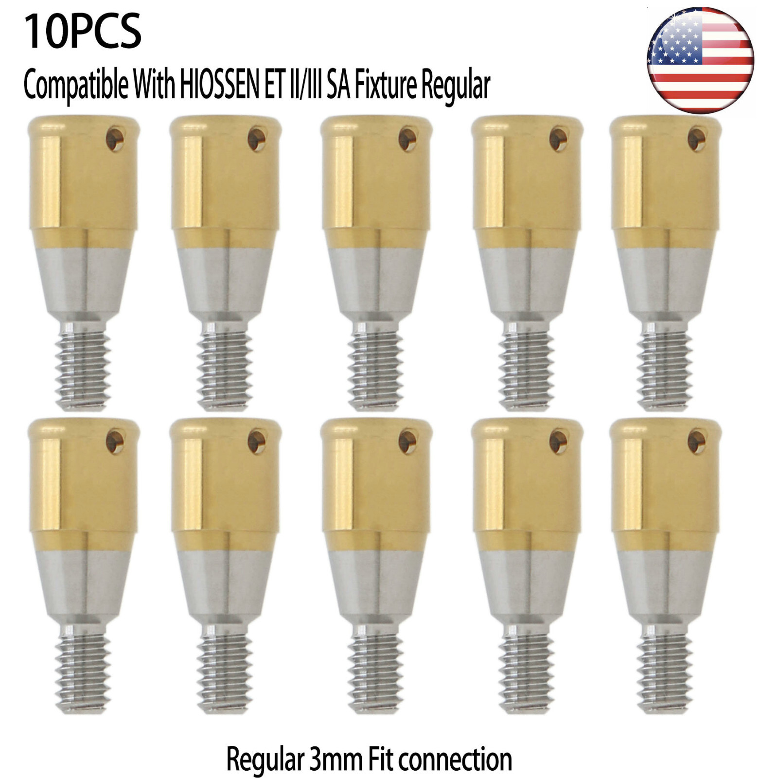 US Dental Hiossen Regular 3-5mm Attachment Abutment & Overdenture Male Caps Kits