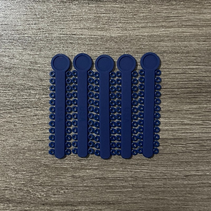5Packs/5040pc Dental Ligature Ties Orthodontic Elastic Rubber Bands Dark Blue