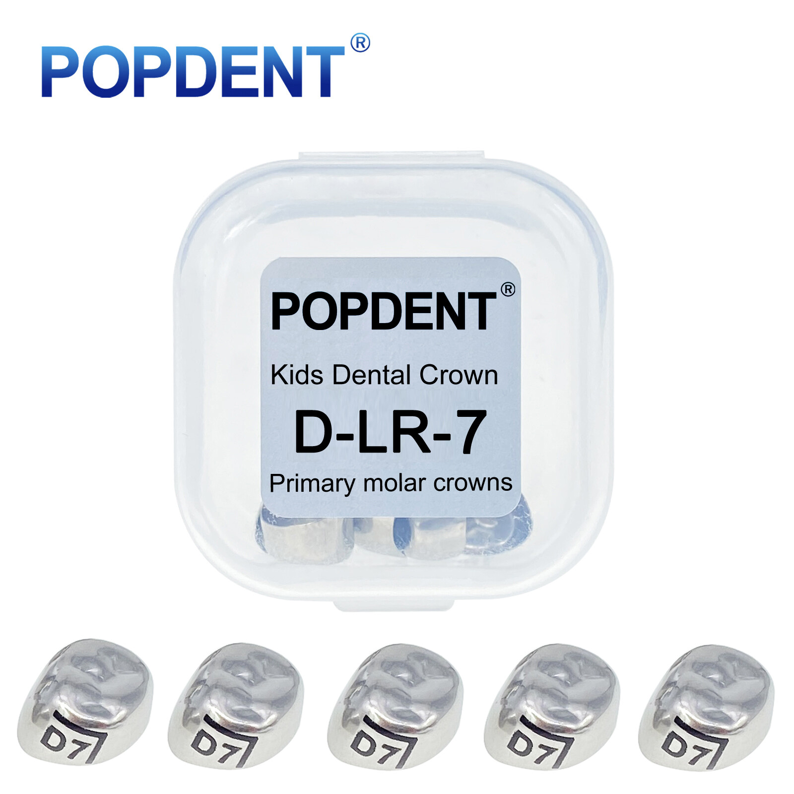 5Pcs Dental Kids Crown Primary Molar Pediatric Crowns stainless steel 48 Sizes