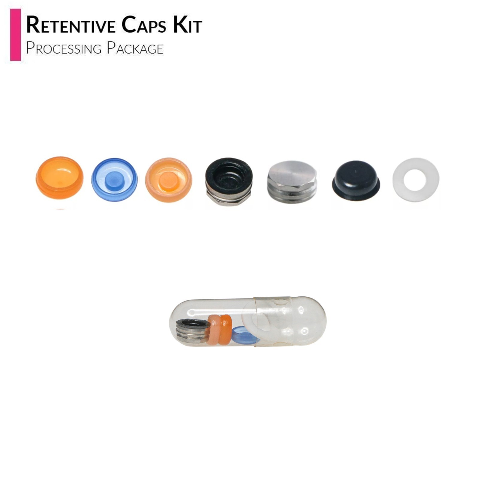 US 20Pcs Dental Overdenture Locator Implant Abutment Retention Cap Inserts Set