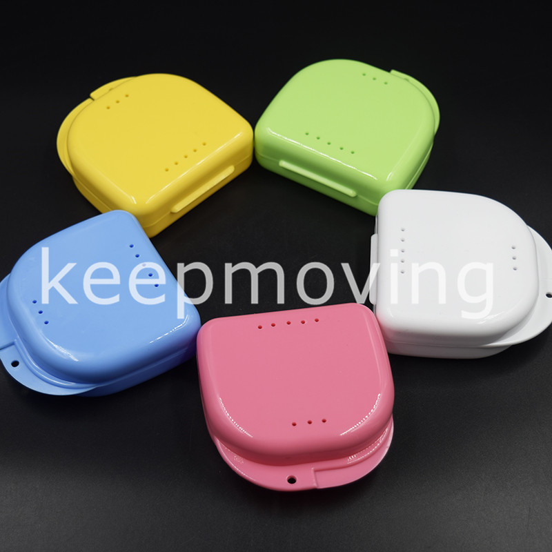Dental Orthodontic Retainer Denture Storage Box Case Mouthguard Container Colors