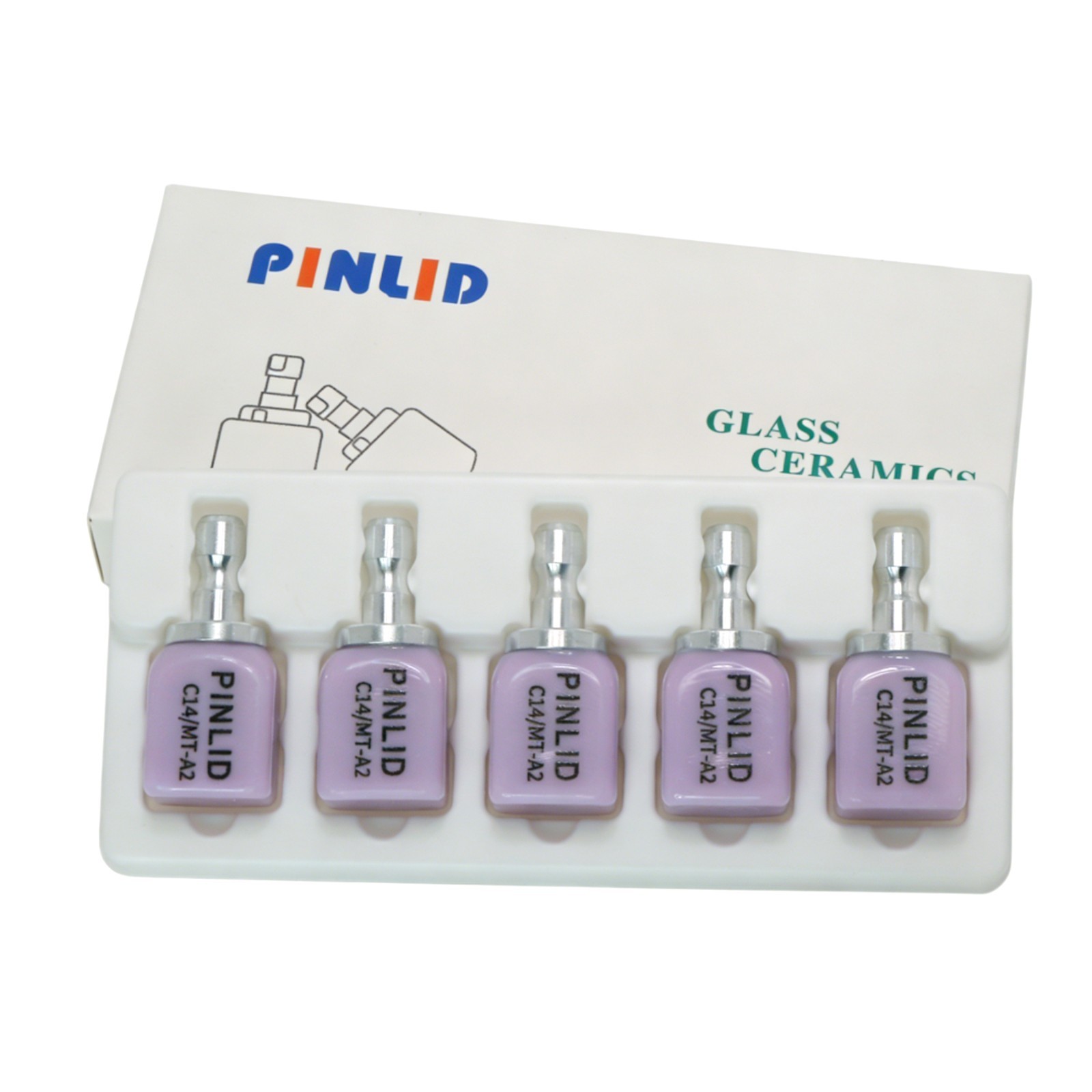 US 5Pcs/Box C14 Emax Ceramic Blocks MT Lithium Disilicate Block CAD/CAM CEREC