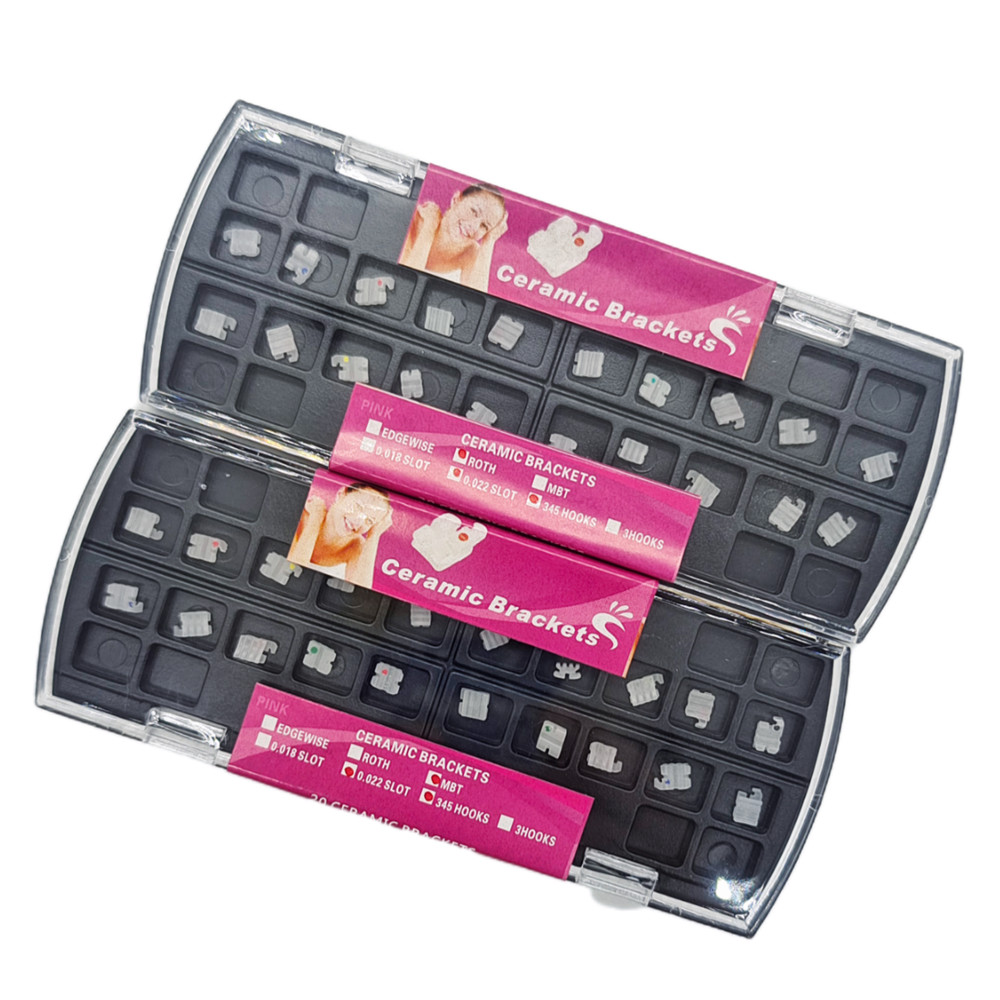 Dental Orthodontic Ceramic Bracket Braces Roth MBT 0.022/ 018 Hooks 3 4 5