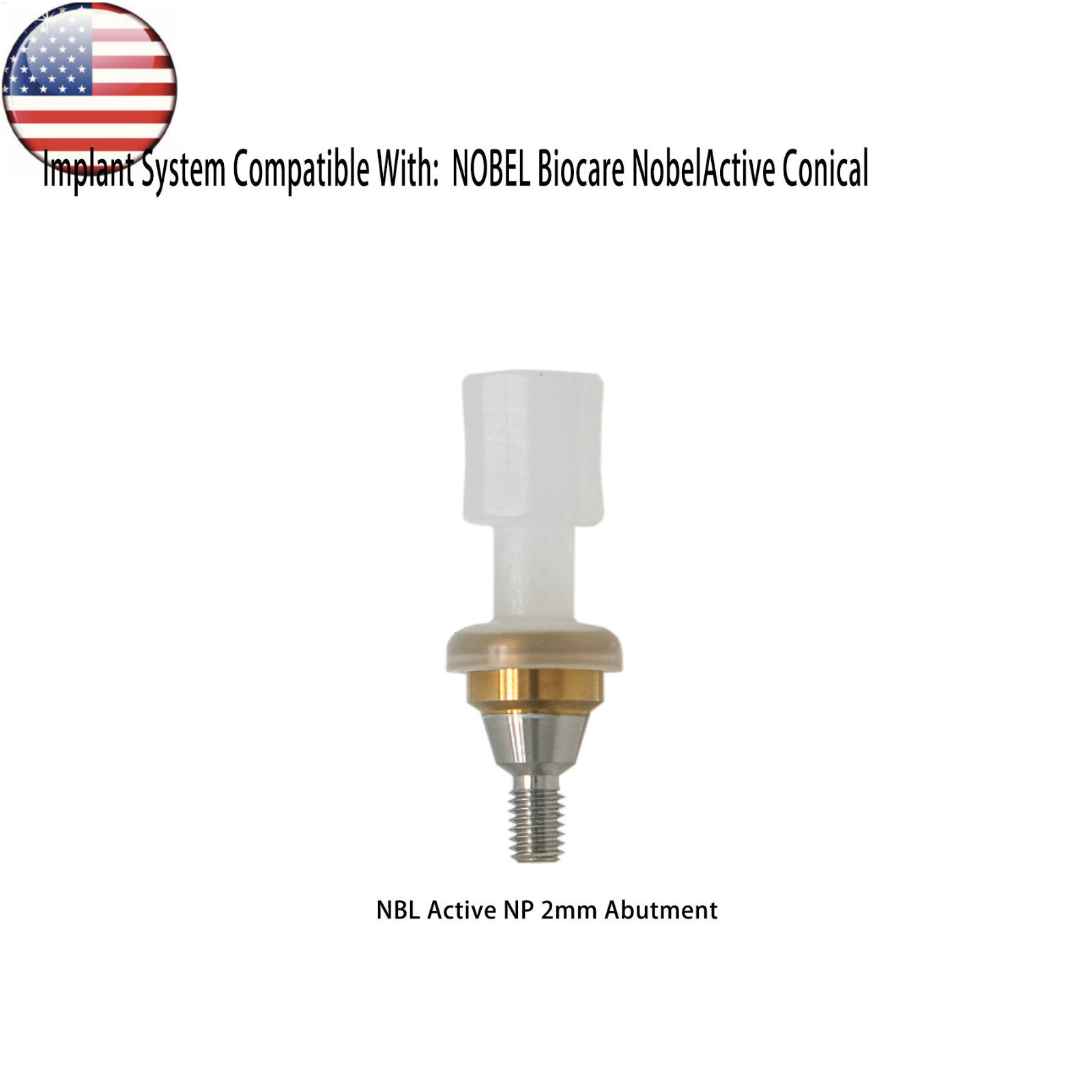 US Dental Attachment Locator Abutment for Nobel Biocare NP/RP 1-5mm Caps Kit