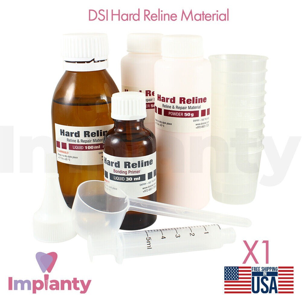 DSI Hard Liner Resin Self Cure DIY Denture Reline Tissue Conditioner Cushioning