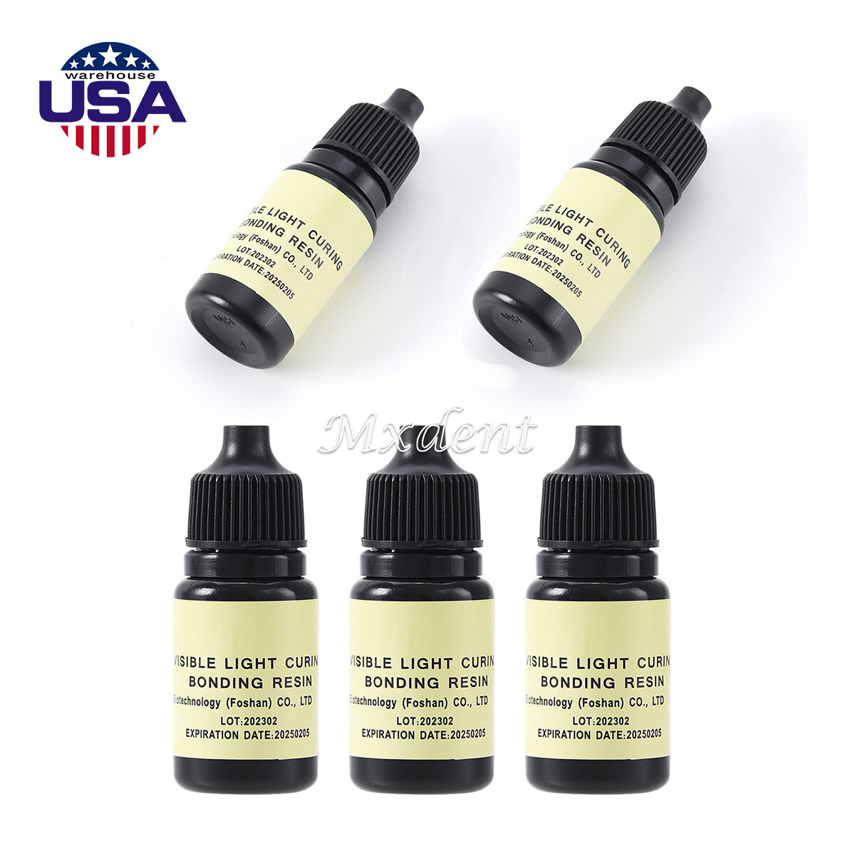 5Pcs Dental Cure Light Dentin Enamel Resin Bonding Adhesive 5ml/Bottle USA