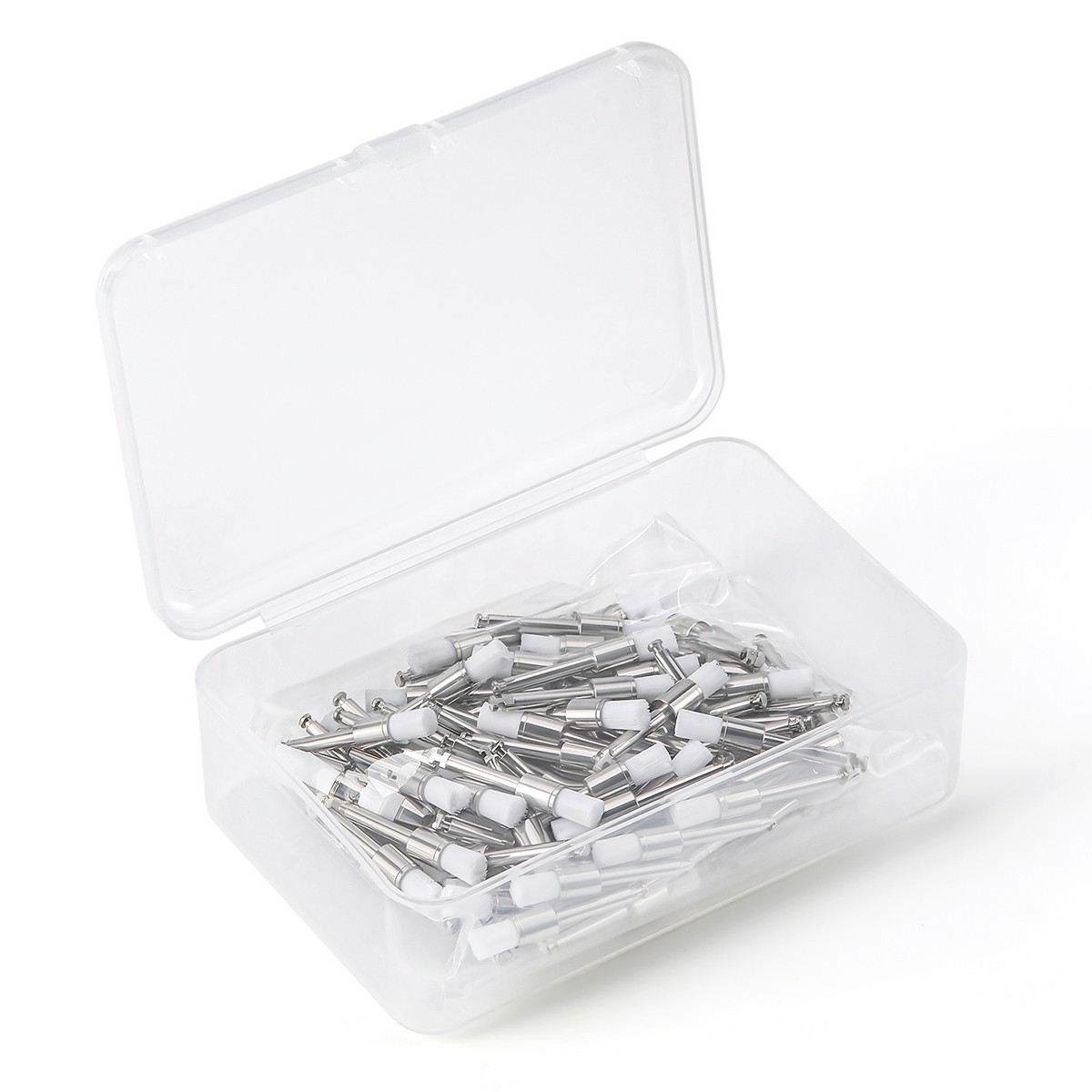 100Pcs/Box Dental Nylon Materials Closure Flat Polishing Prophylaxis Brushes