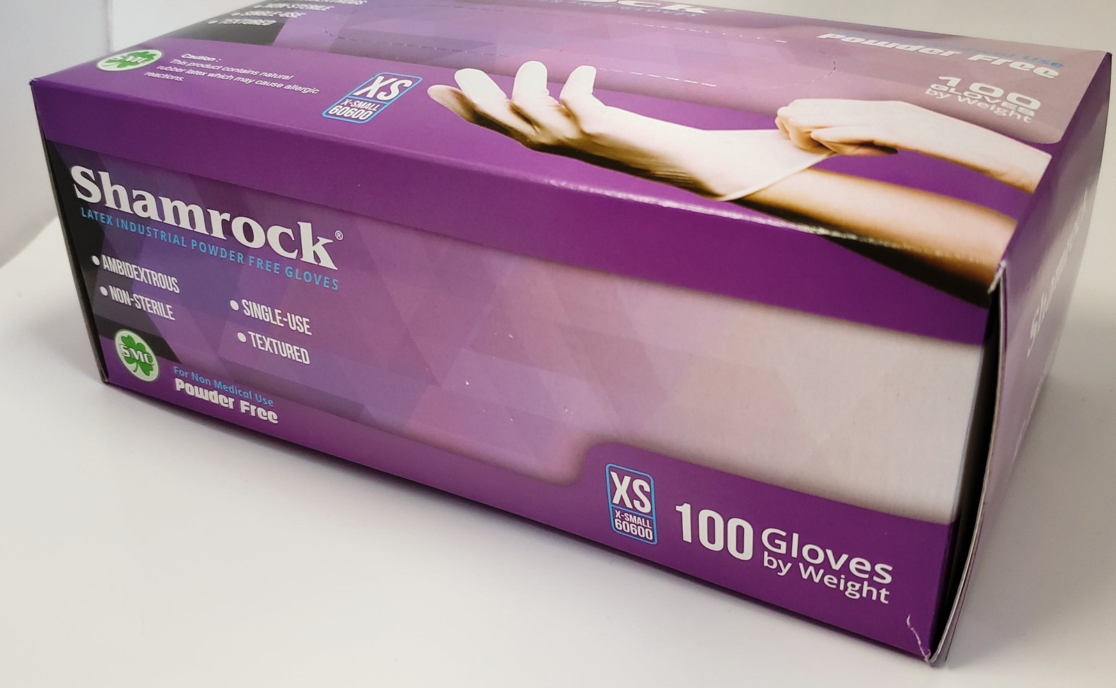 Shamrock Latex Hand Gloves Disposable Gloves Powder Free – 1 box of 100 gloves