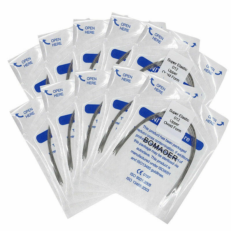 50×Dental Orthodontic Super Nickel Titanium Elastic Arch Wire Round 012 upper