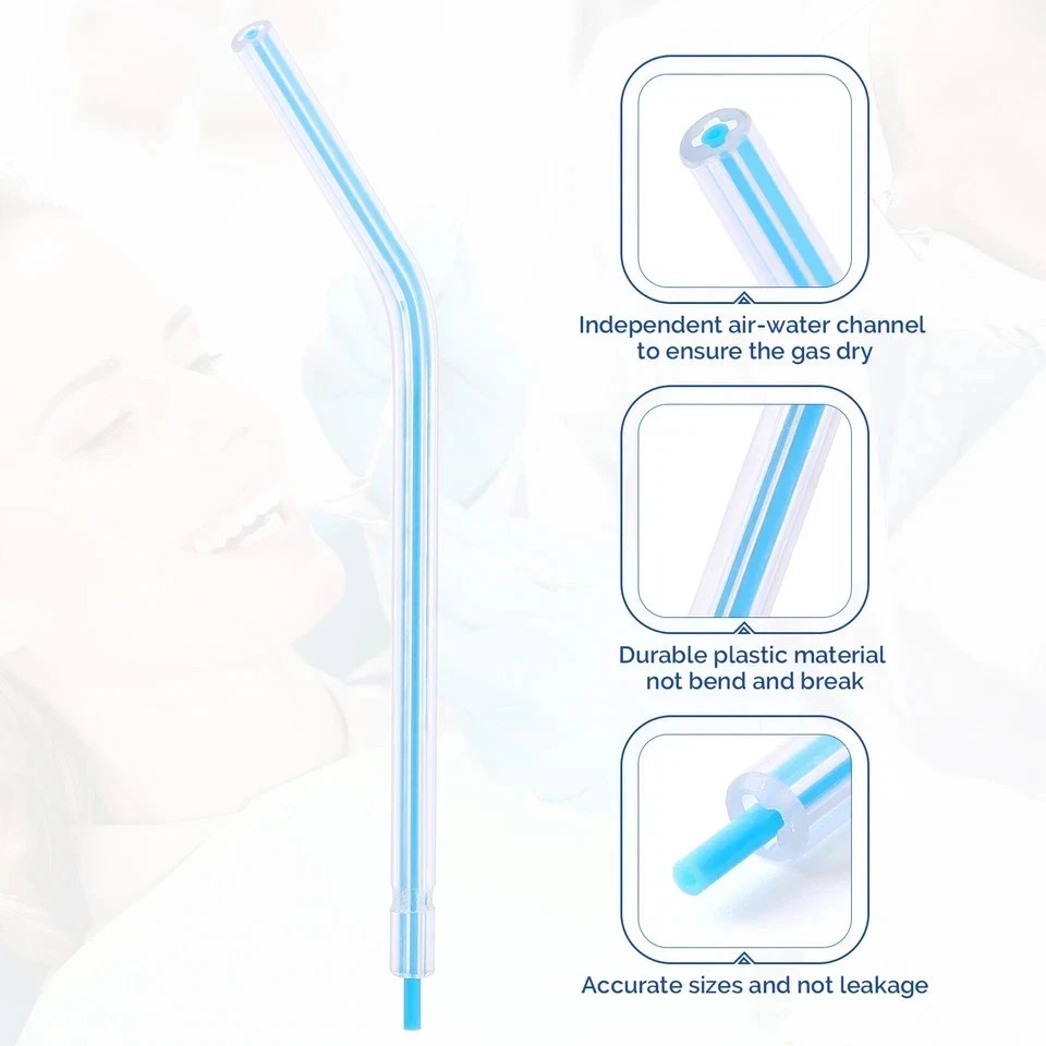 Dental Colorful Disposable 3-Way Air Water Syringe Triple Spray Nozzles Tips