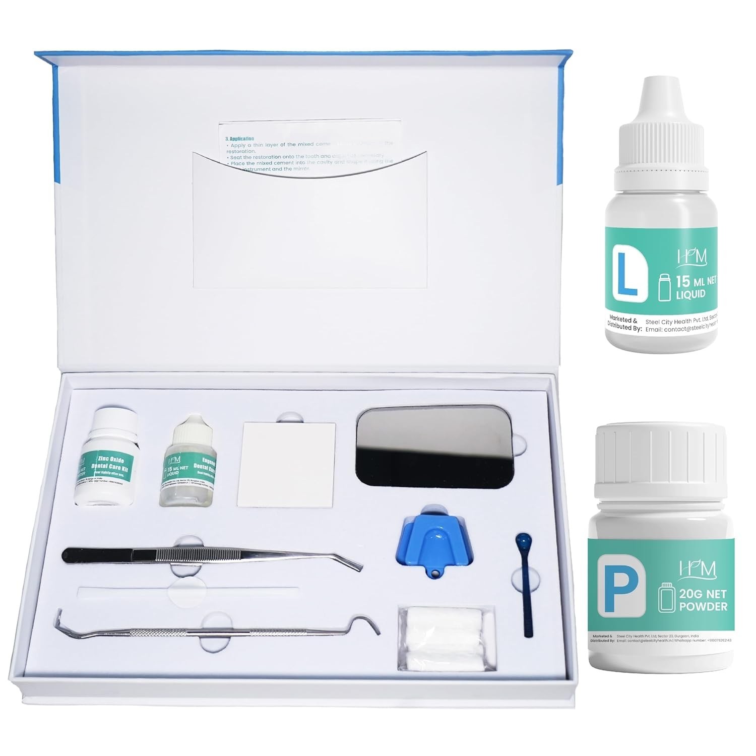 Super Adhesive Dental Cement Kit – Fast Drying, Non-Toxic Tooth Repair Solution