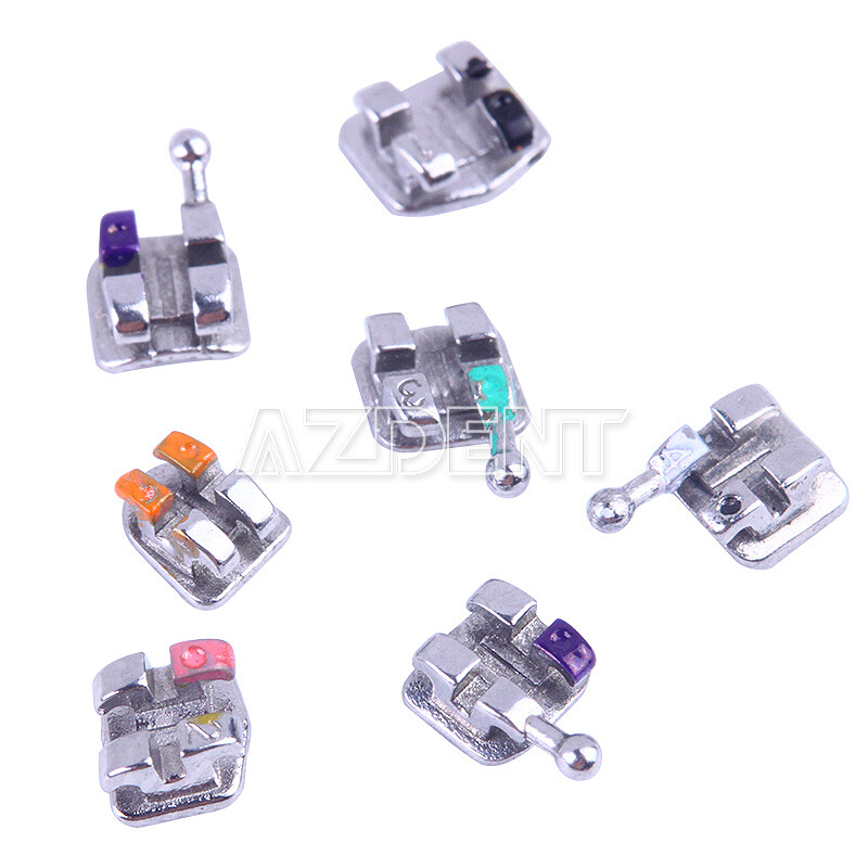 Dental Orthodontic Monoblock MIM Brackets Braces Mini Roth/ MBT 018/ 022 Hook345