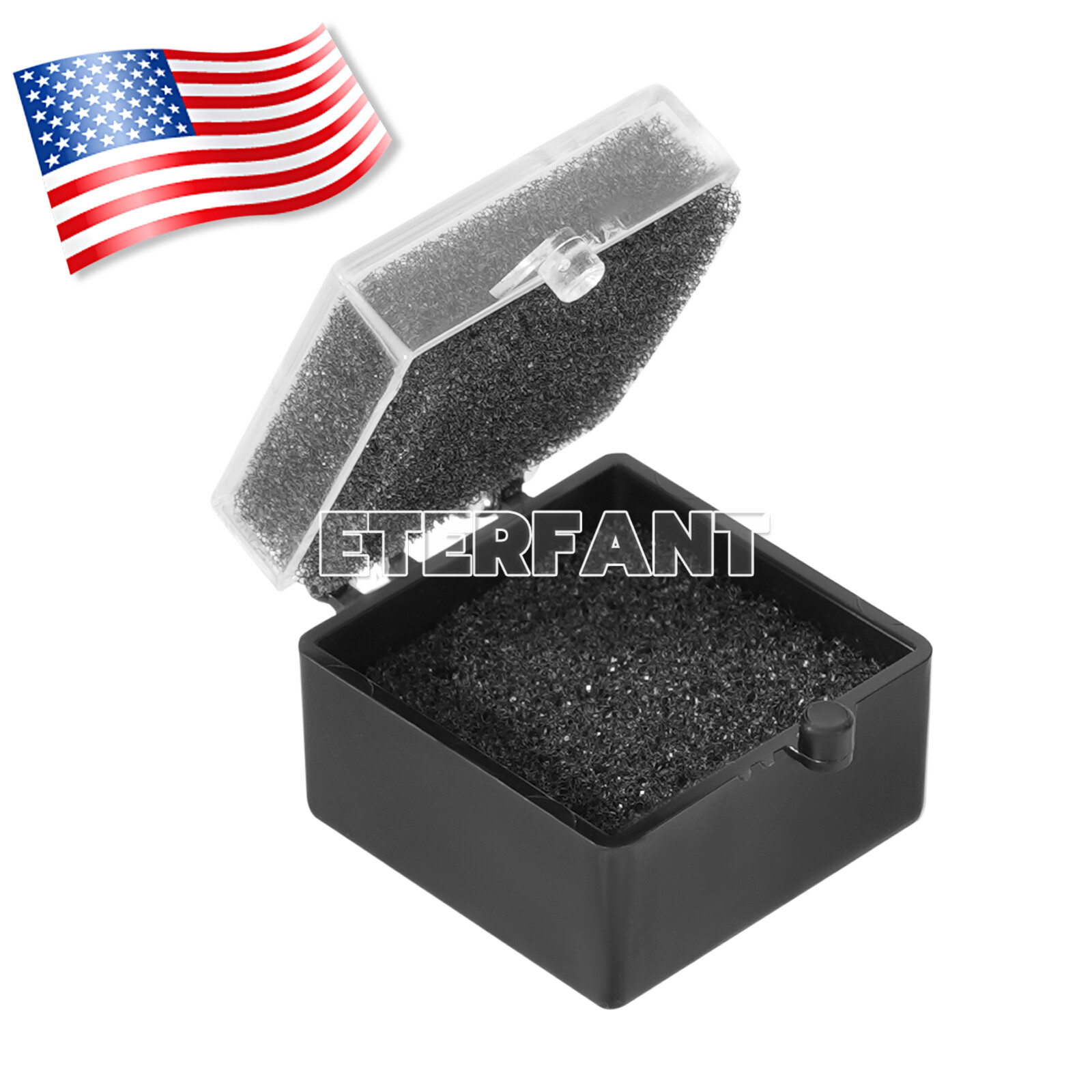 1000pcs Dental Lab Crown/Veneer/Bridge Boxes- 1”-Clear Top with Sponge Fillers
