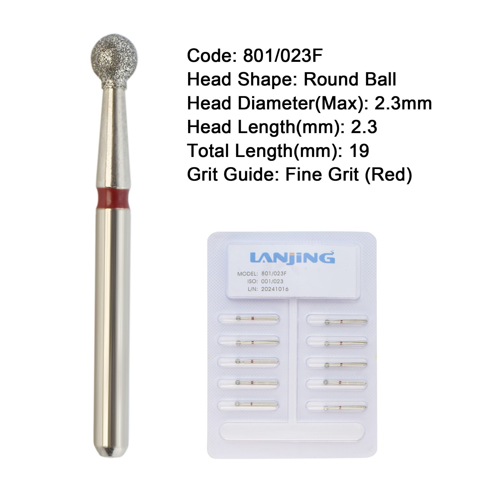 Dental Diamond Burs FG Surgical Long Round Taper High Speed Bur 850 856 Pear 330