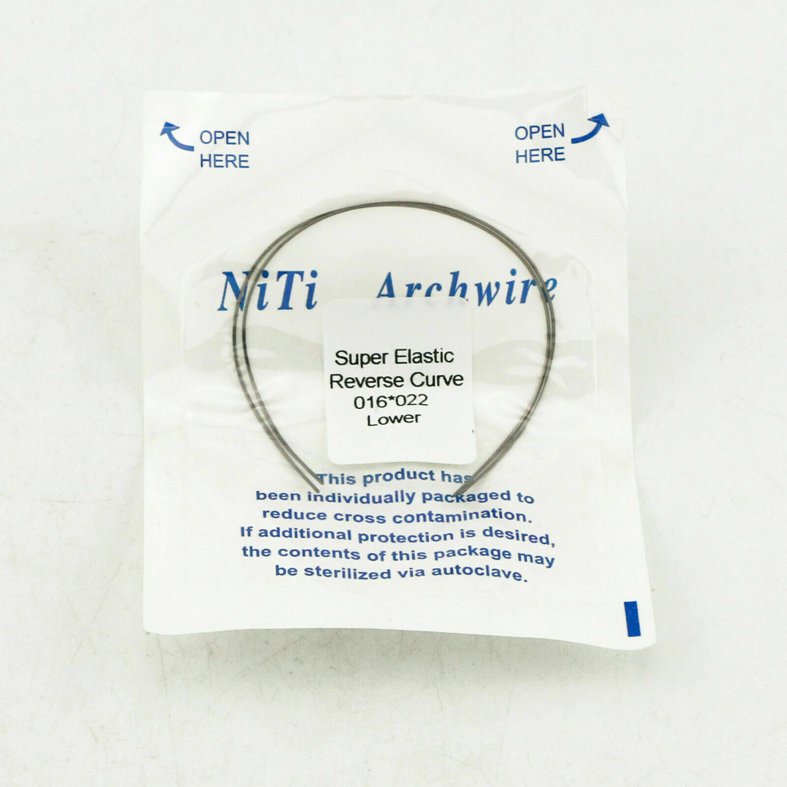Dental Orthodontic Niti Arch Wire Reverse Curve Round Upper/Lower 012-020