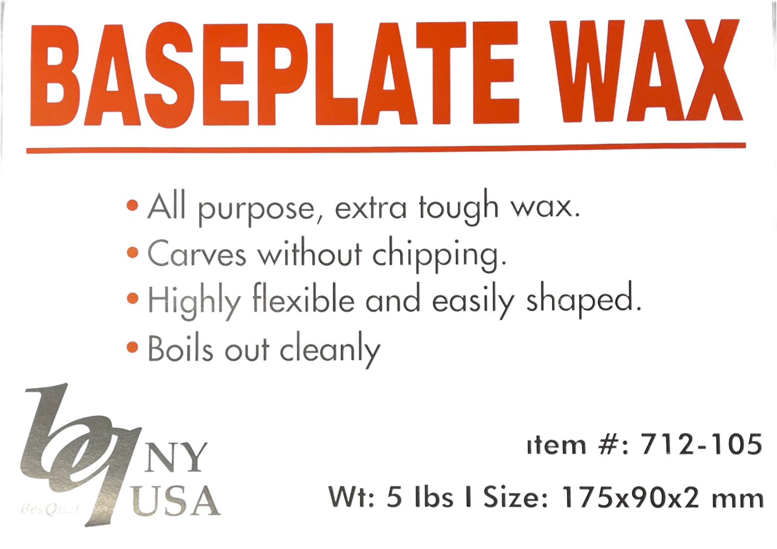 Base Plate Wax Pink – All Purpose Extra Tough – 5 lb Sheets