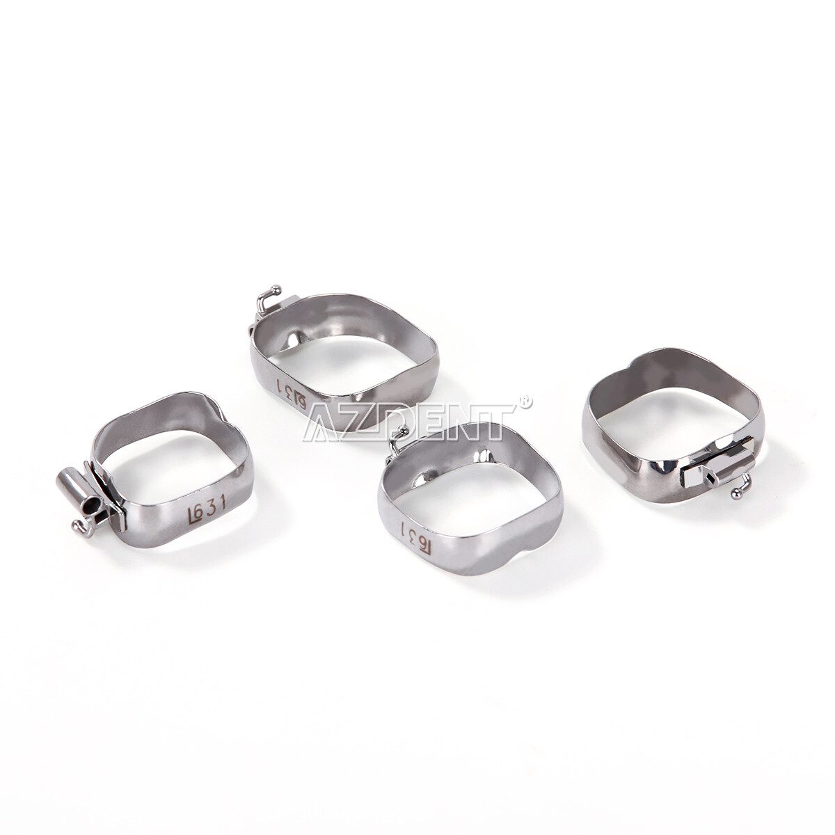 80Pcs AZDENT Dental Orthodontic Bands Buccal Tube 1st Molar MBT.022 U2L1 16#-35#