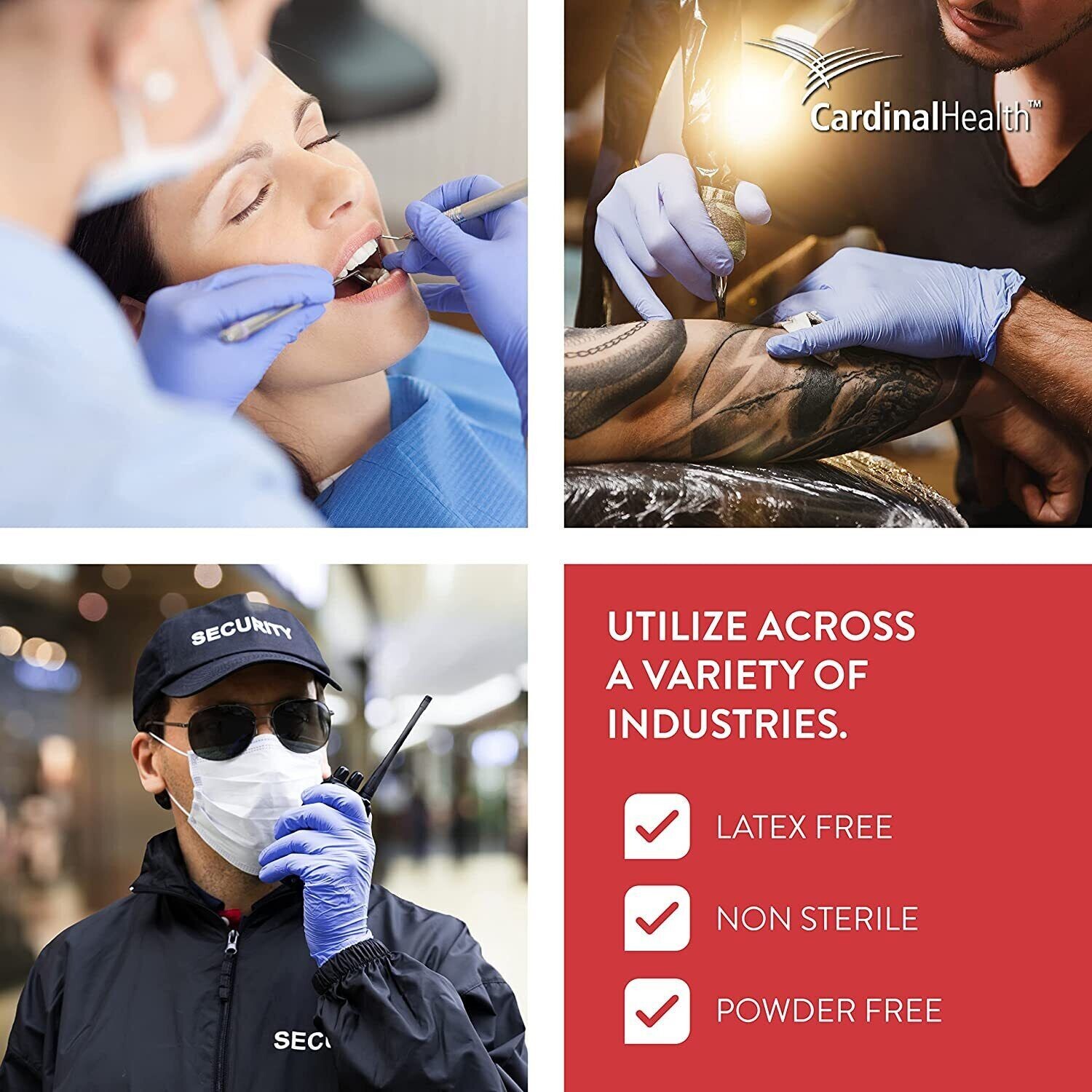 Cardinal Health Flexal Nitrile Gloves – 200/Box | Powder Free | Non-Sterile |