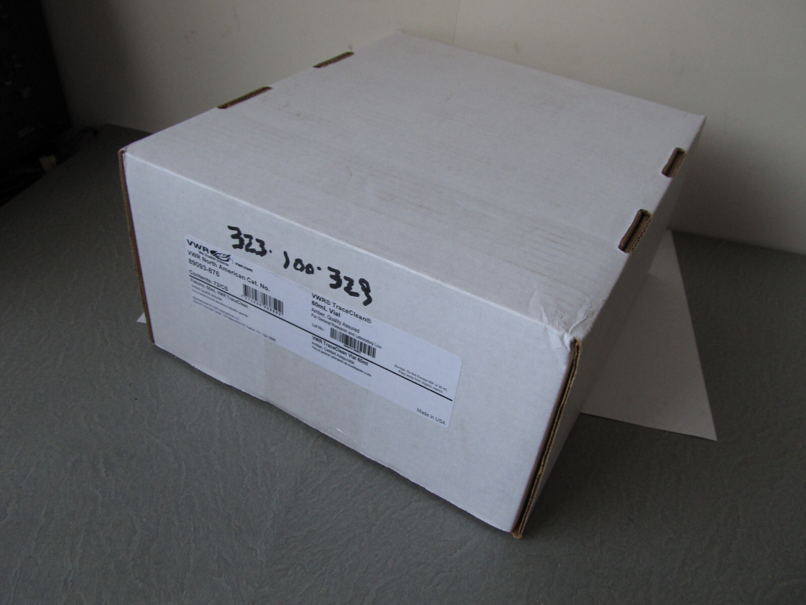 NIB Sealed Case 72-Count VWR TraceClean 60ml Vial Amber + 30-Count Open Box