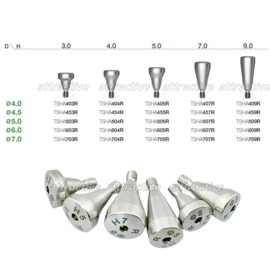 Dental Caps Healing Abutment Cap Regular Platform Fits ostem Hiossen 4/4.5/5/6/7