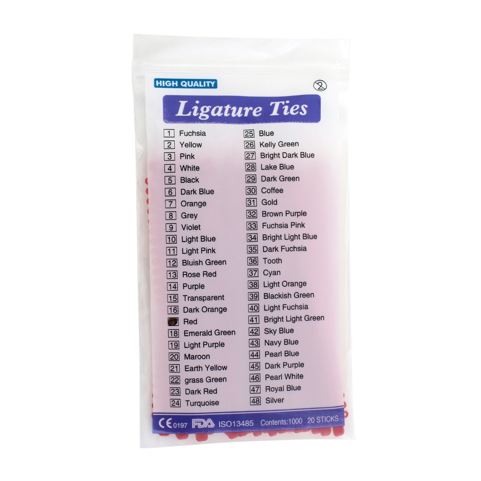 1000 Orthodontic Ligature Ties Elastic Rubber Band Ligadura Ortodoncia Bracket