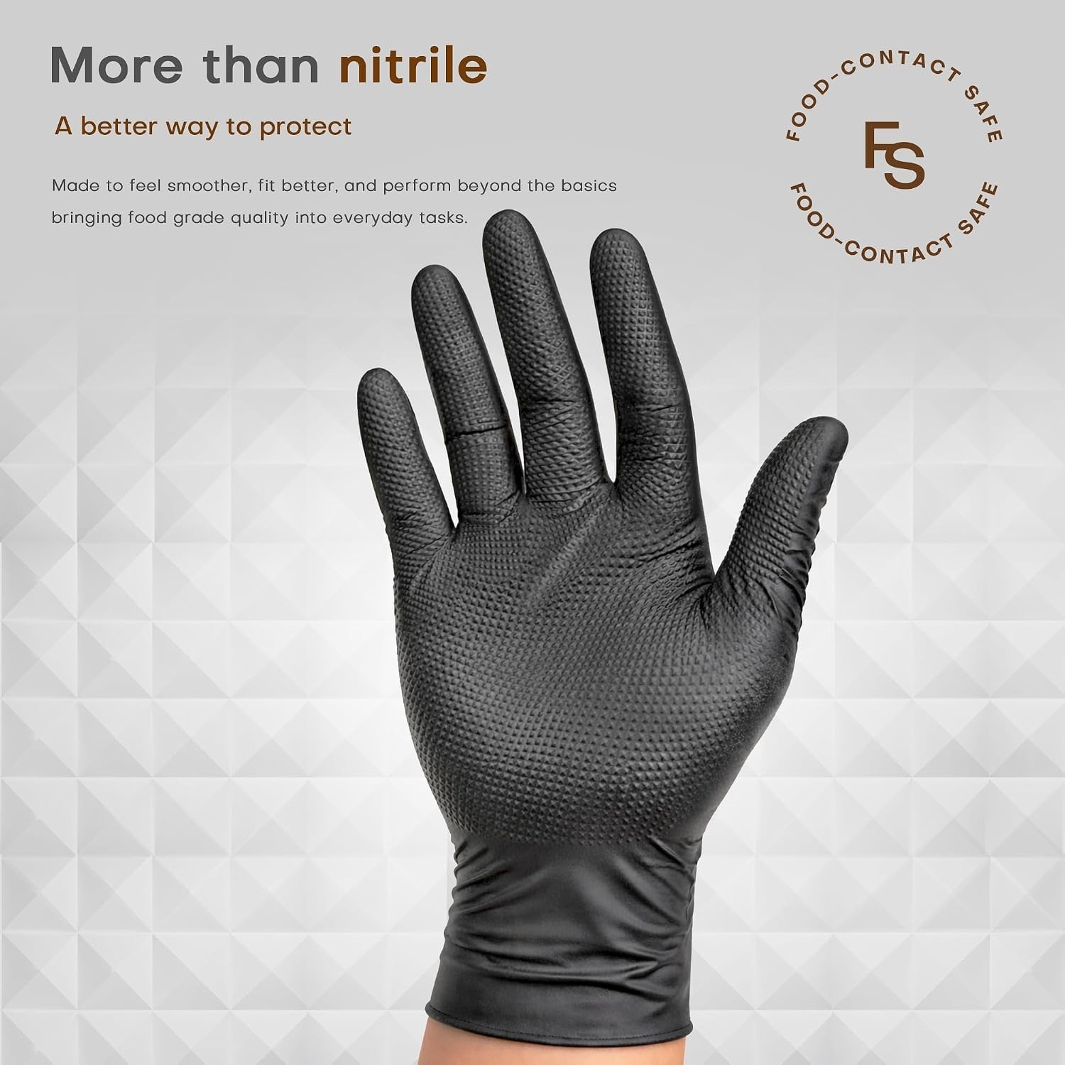 Heavy-Duty 8 Mil Nitrile Gloves – Diamond Textured, Chemical Resistant, 50 Ct