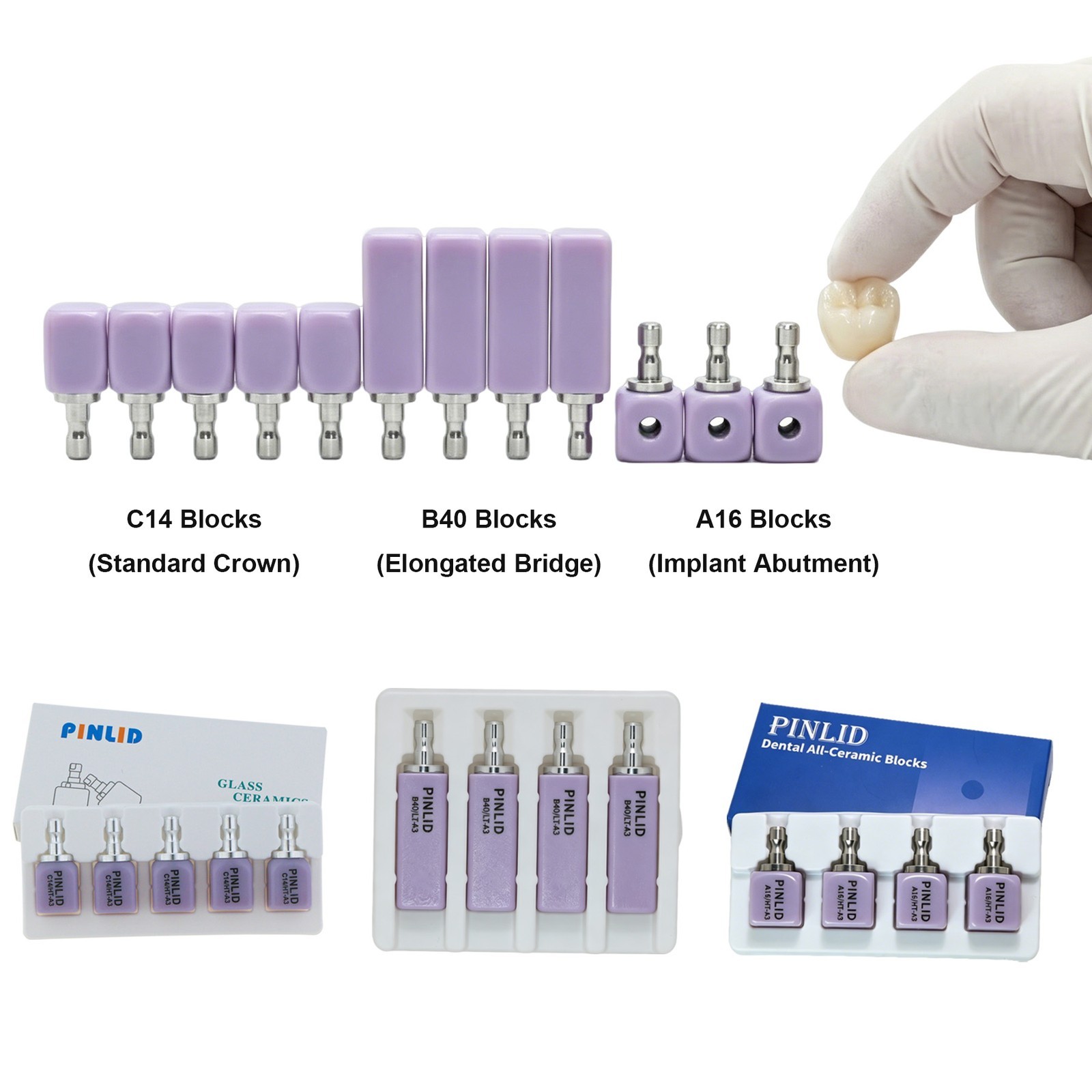 Dental Block Sirona CEREC C14 B40 16 Colors Dentistry Block Laboratory Supplies
