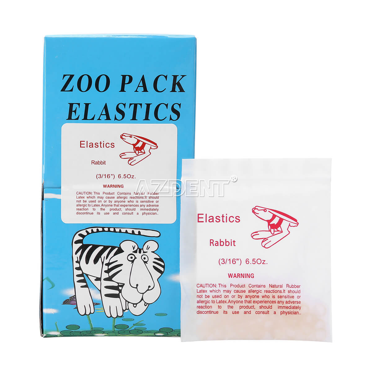 5000 piezas AZDENT Bandas goma elásticas de látex para ortodoncia Dental 3.5 OZ
