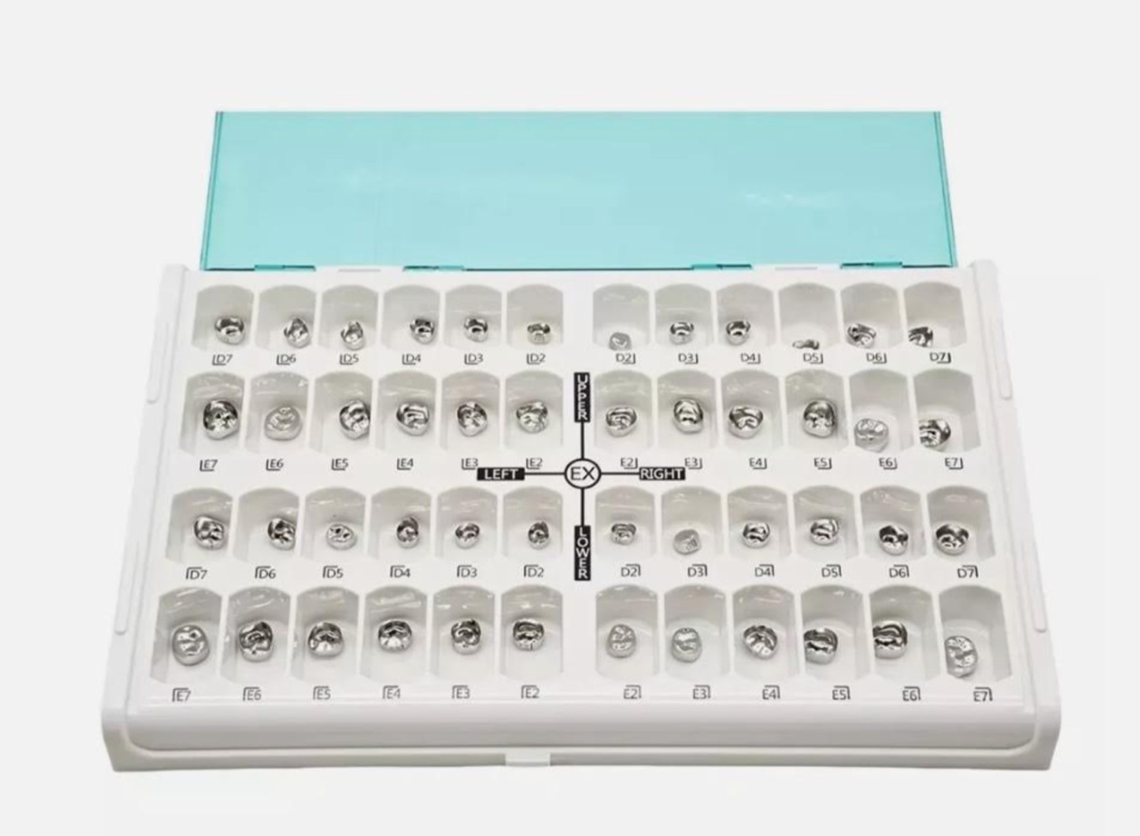 DENTAL STAINLESS STEEL Permanent Molar Adult CROWN KIT OF 48 PCS